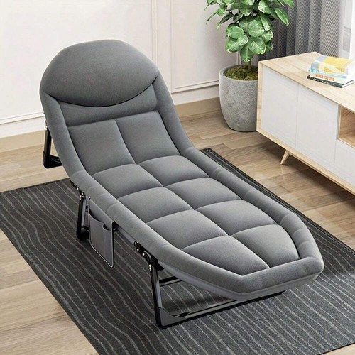Grey folding lounge - cot, with